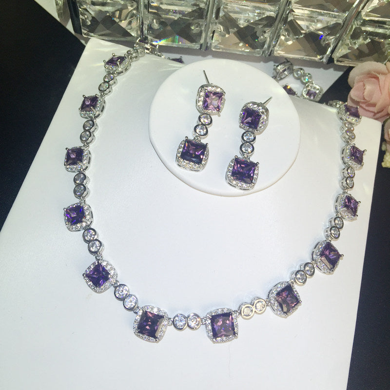 Dreamy Vow LE116 Purple jewelry set, view 4
