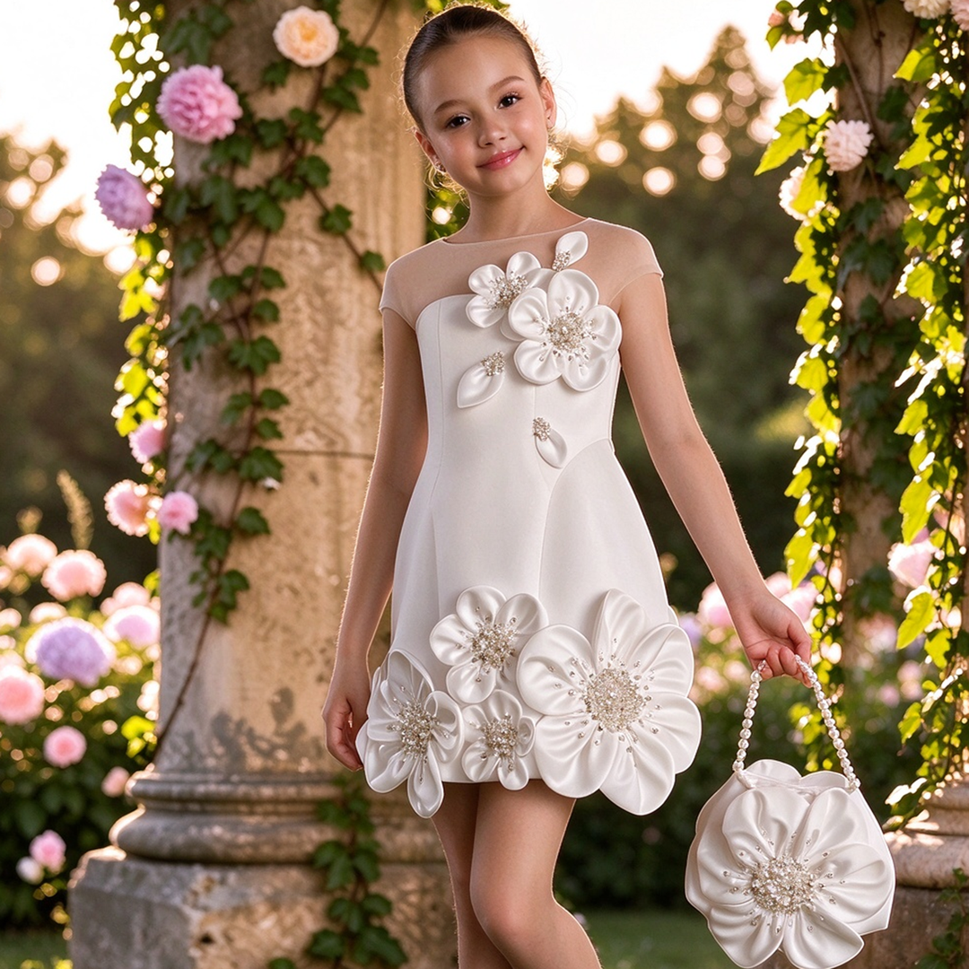 Dreamy Vow M090 White girls occasion dress, full dress