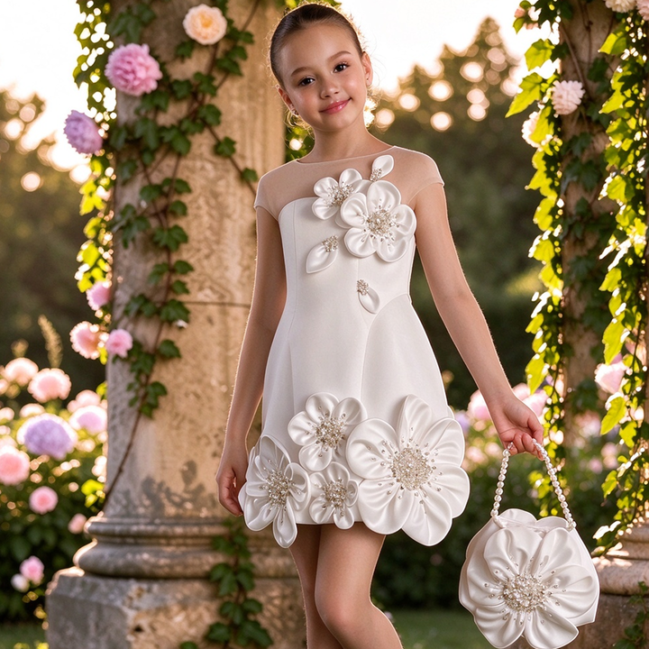 Dreamy Vow M090 White girls occasion dress, full dress