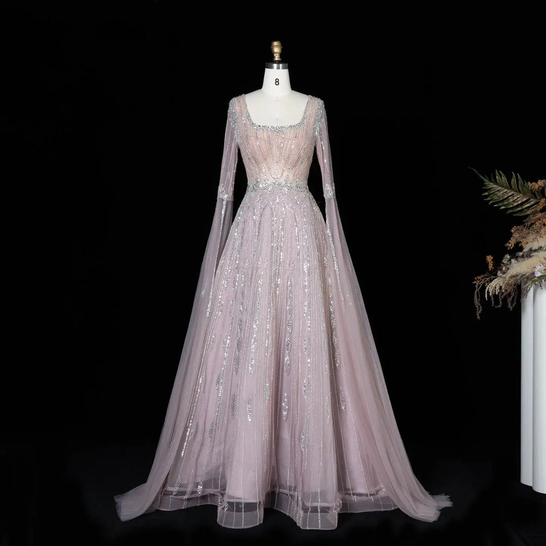 Dreamy Vow SS065 pink sequin evening dress bodice detail