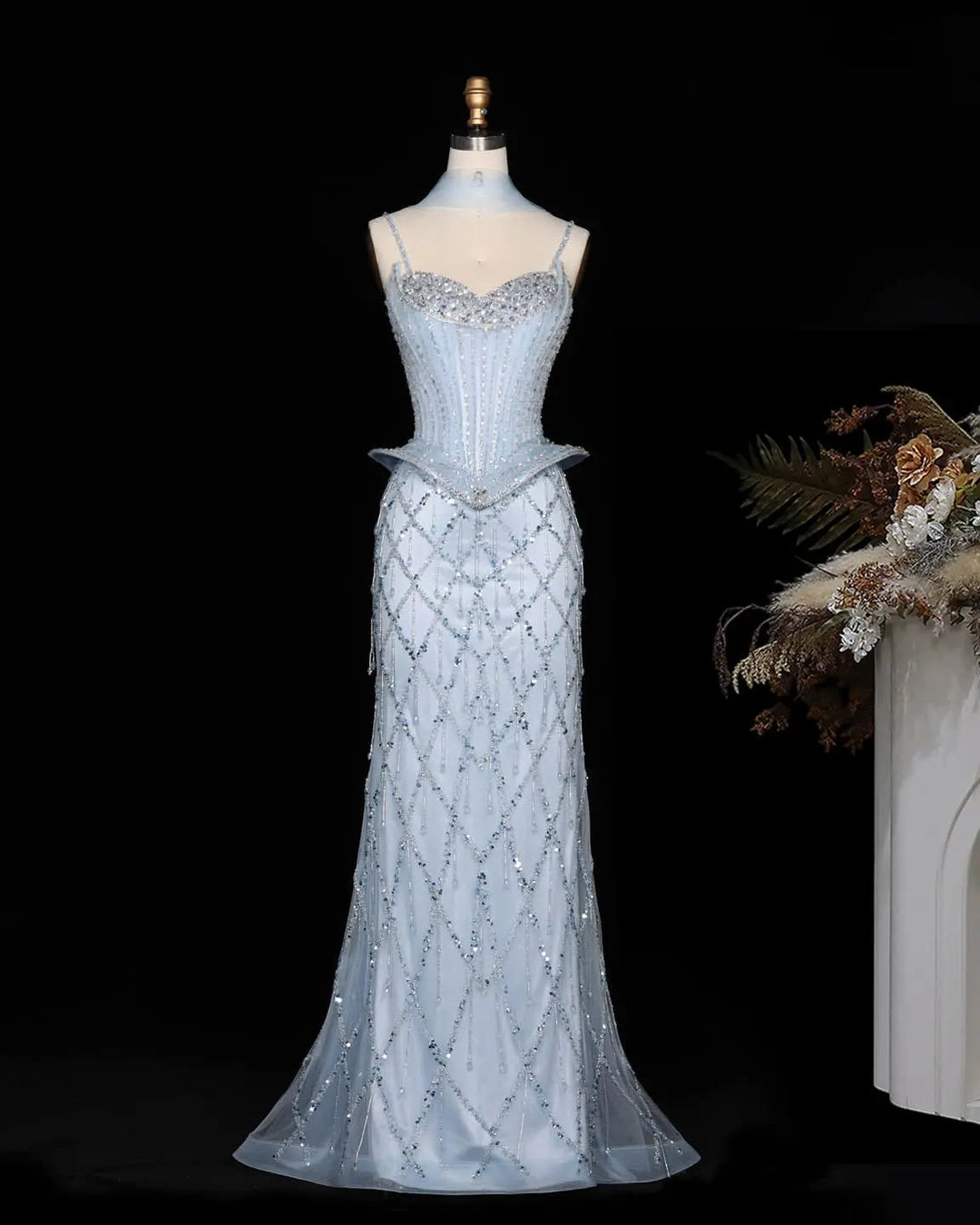 Dreamy Vow SS118 crystal beaded sweetheart corset evening gown