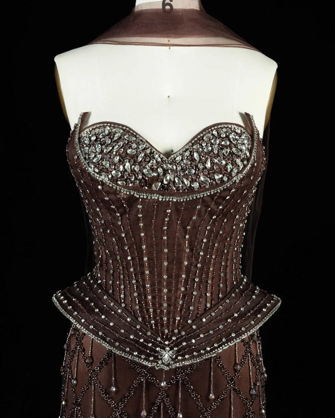 Dreamy Vow SS118 crystal beaded sweetheart corset column evening gown