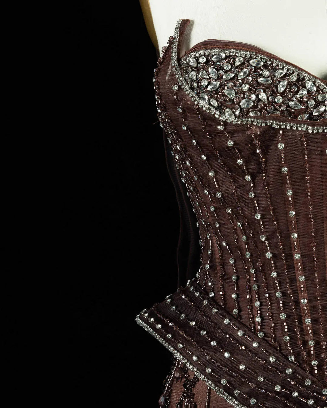 Dreamy Vow SS118 crystal beaded sweetheart corset column evening gown