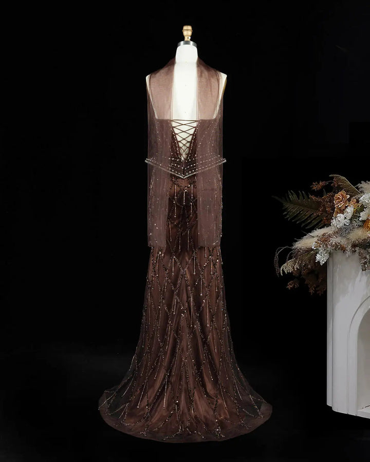 Dreamy Vow SS118 crystal beaded sweetheart corset column evening gown