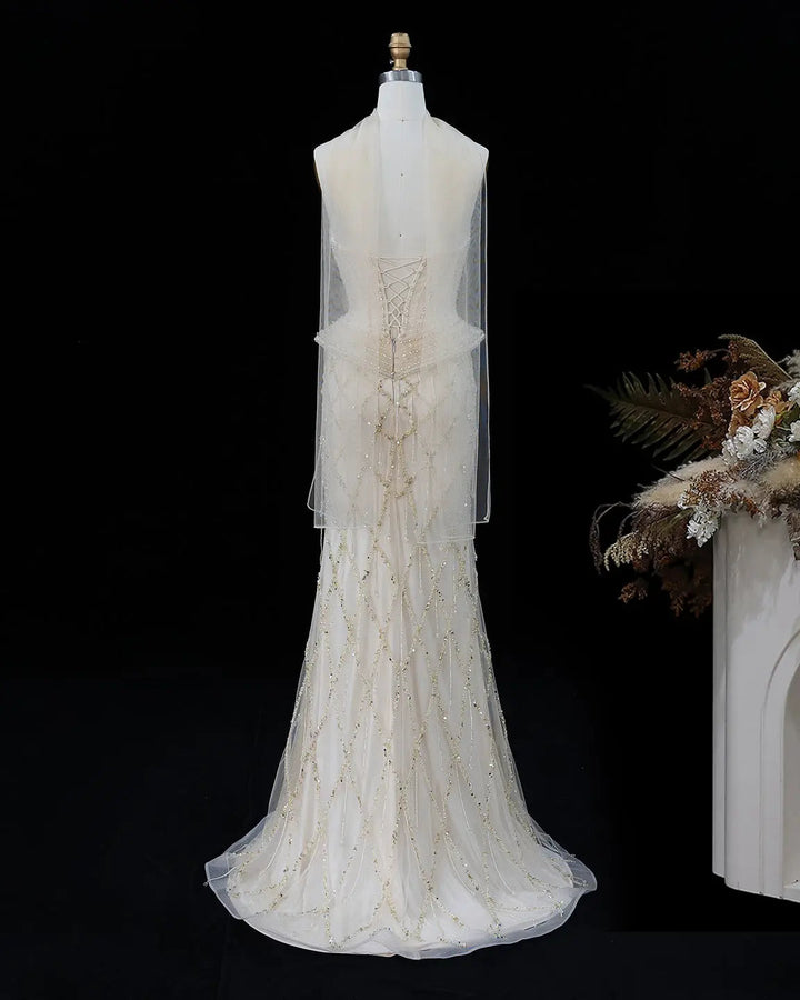 Dreamy Vow SS118 crystal beaded sweetheart corset column evening gown