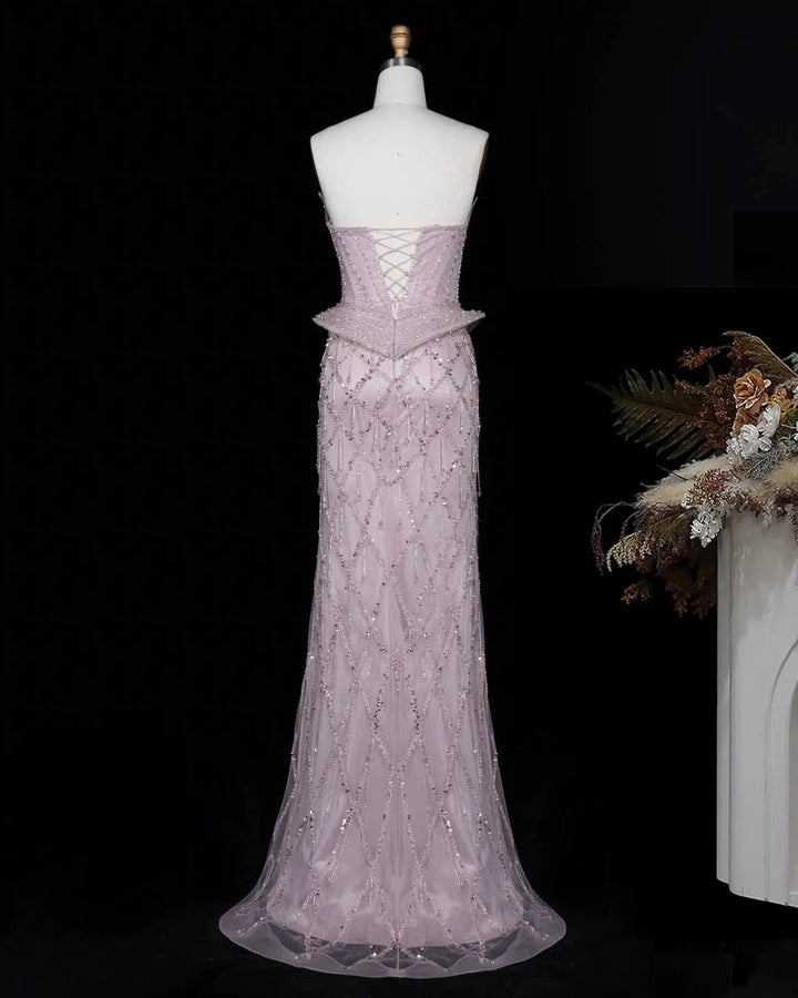 Dreamy Vow SS118 crystal beaded sweetheart corset column evening gown
