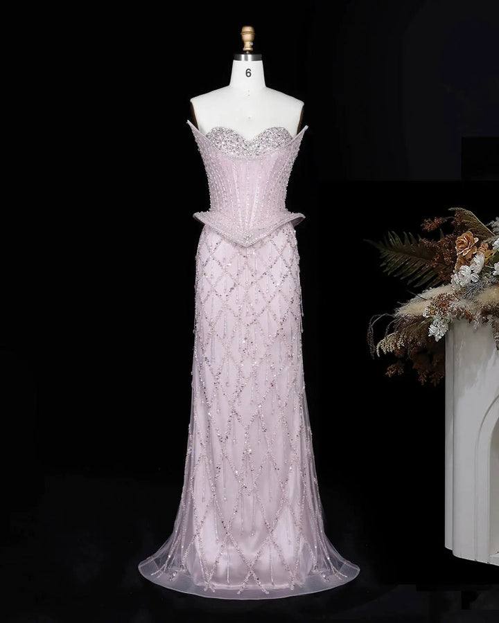 Dreamy Vow SS118 crystal beaded sweetheart corset column evening gown