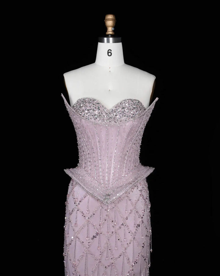 Dreamy Vow SS118 crystal beaded sweetheart corset column evening gown