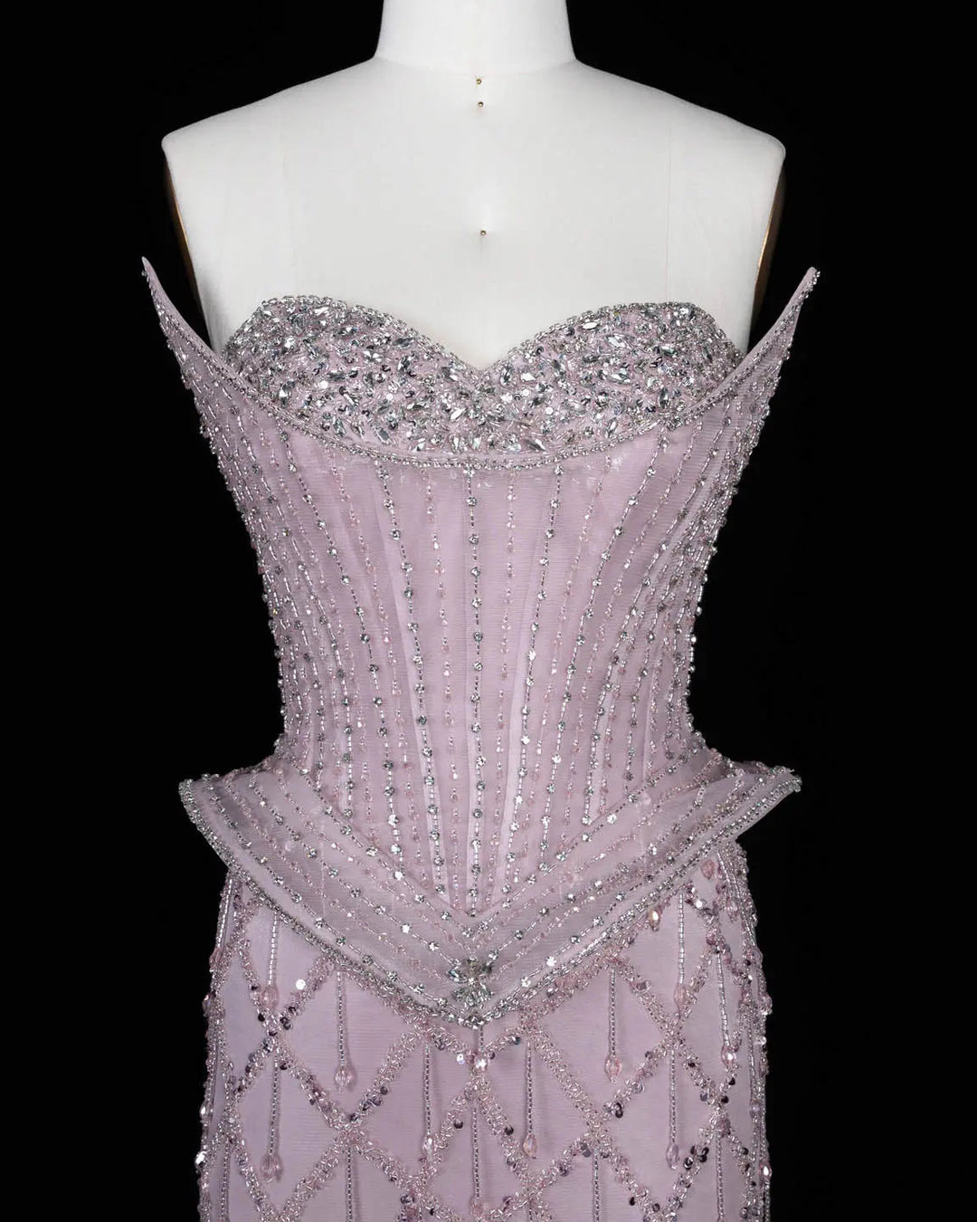 Dreamy Vow SS118 crystal beaded sweetheart corset column evening gown