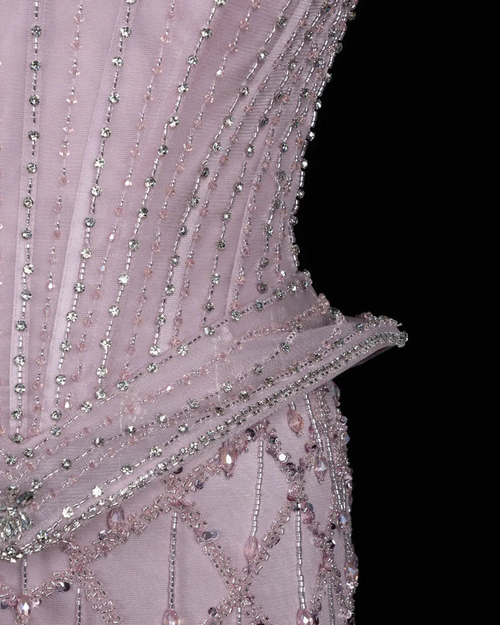 Dreamy Vow SS118 crystal beaded sweetheart corset column evening gown