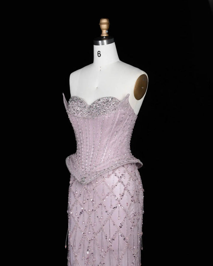Dreamy Vow SS118 crystal beaded sweetheart corset column evening gown