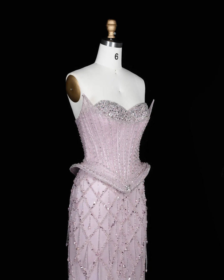 Dreamy Vow SS118 crystal beaded sweetheart corset column evening gown