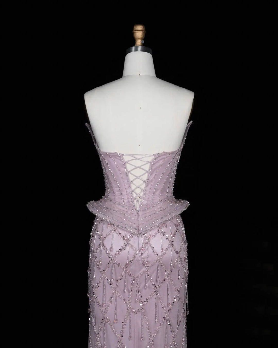 Dreamy Vow SS118 crystal beaded sweetheart corset column evening gown