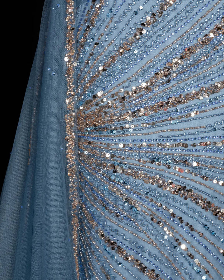 Dreamy Vow SS137 Blue beaded evening gown, additional view 01
