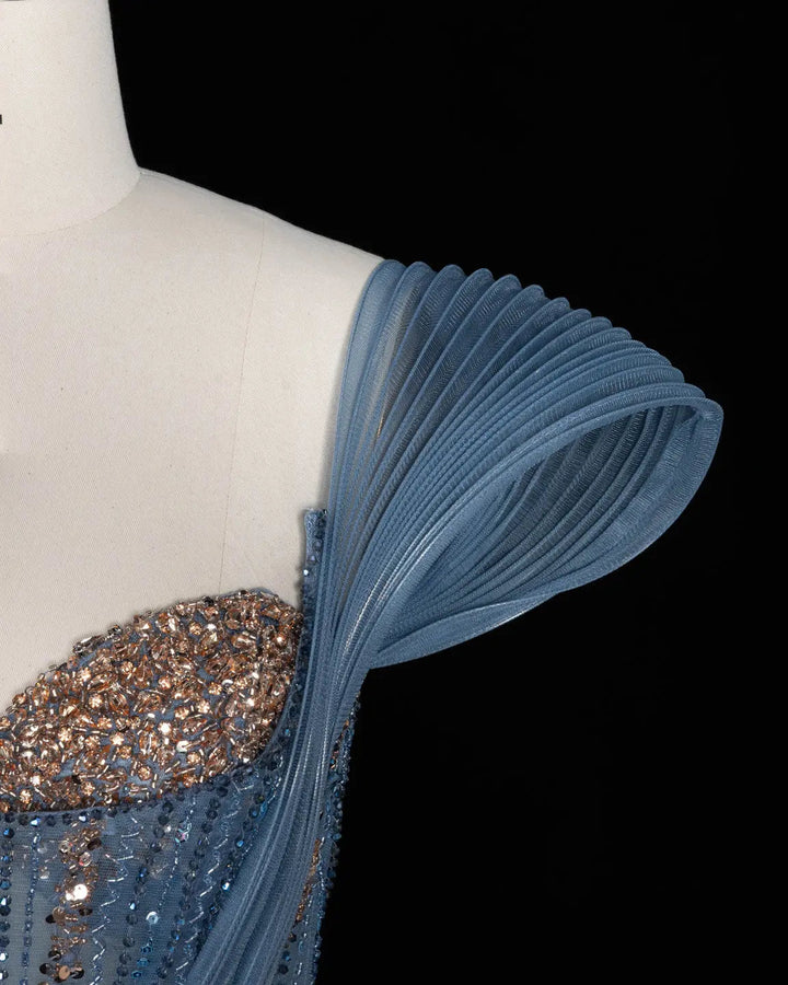 Dreamy Vow SS137 Blue beaded evening gown, additional view 07