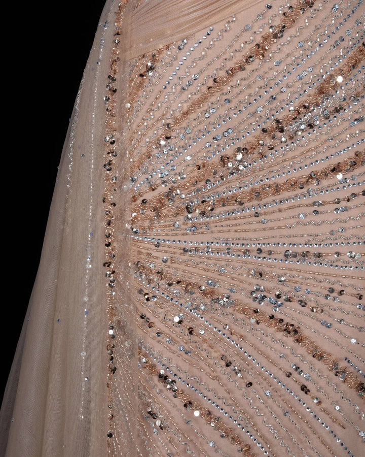 Dreamy Vow SS137 Champagne beaded evening gown, additional view 14