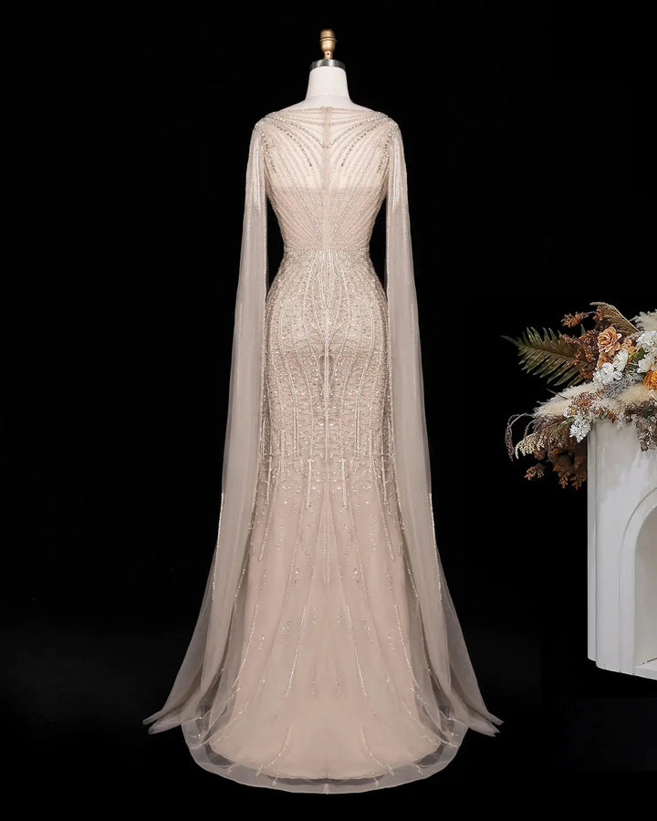 Dreamy Vow SS151 Champagne beaded evening gown, additional view 01