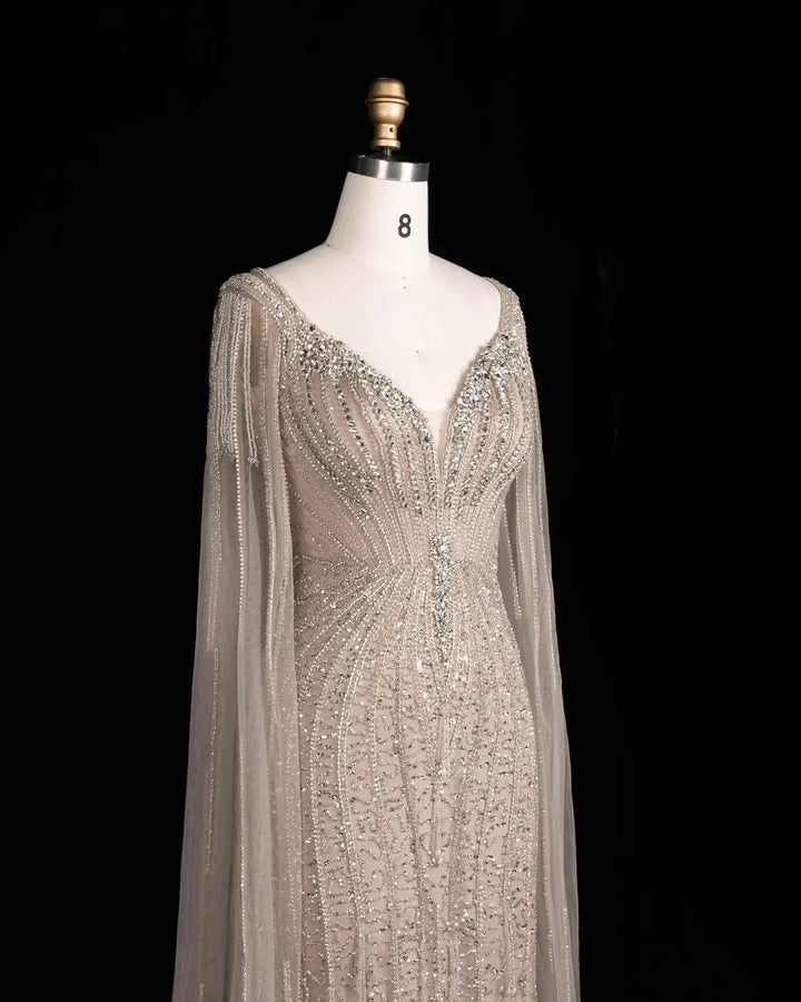 Dreamy Vow SS151 Champagne beaded evening gown, additional view 03