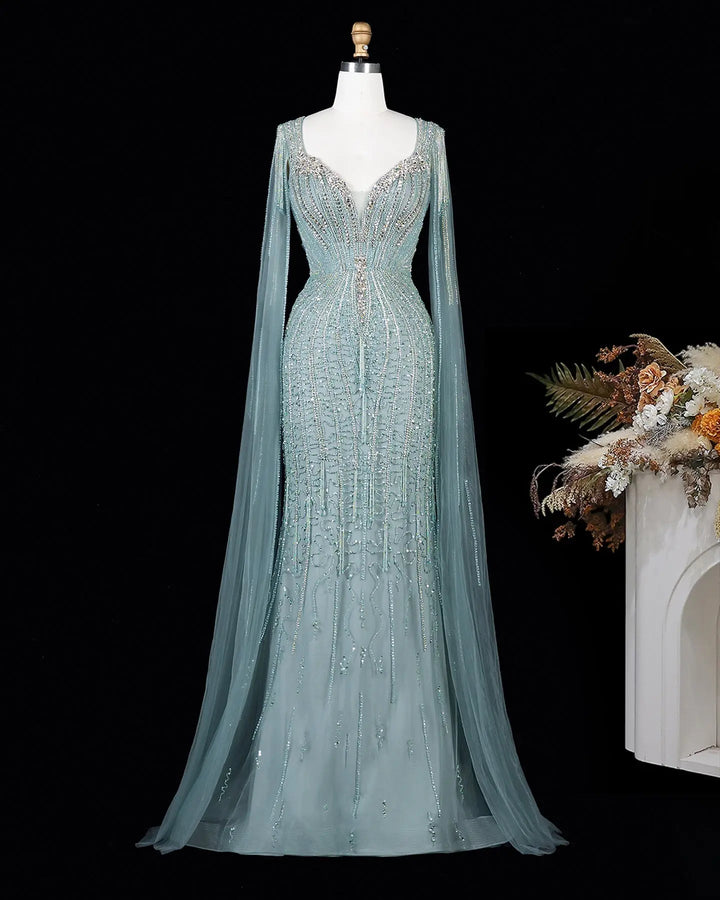 Dreamy Vow SS151 Green beaded evening gown, additional view 06