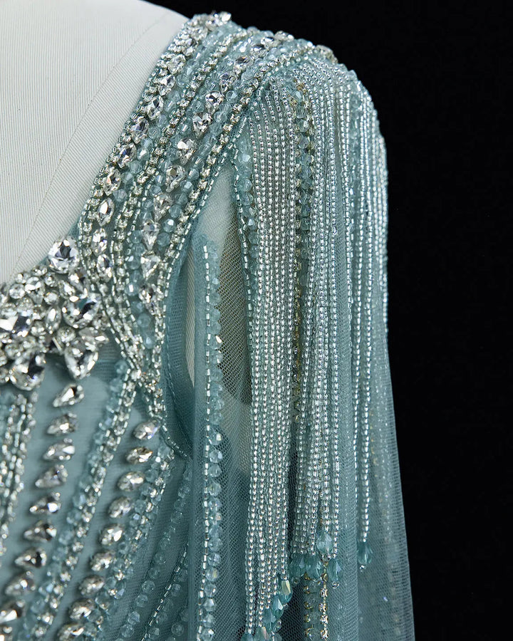 Dreamy Vow SS151 Green beaded evening gown, additional view 07