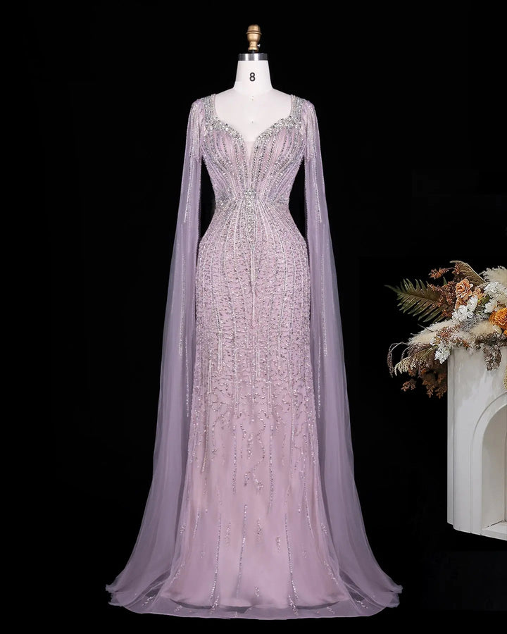 Dreamy Vow SS151 Pink beaded evening gown, front