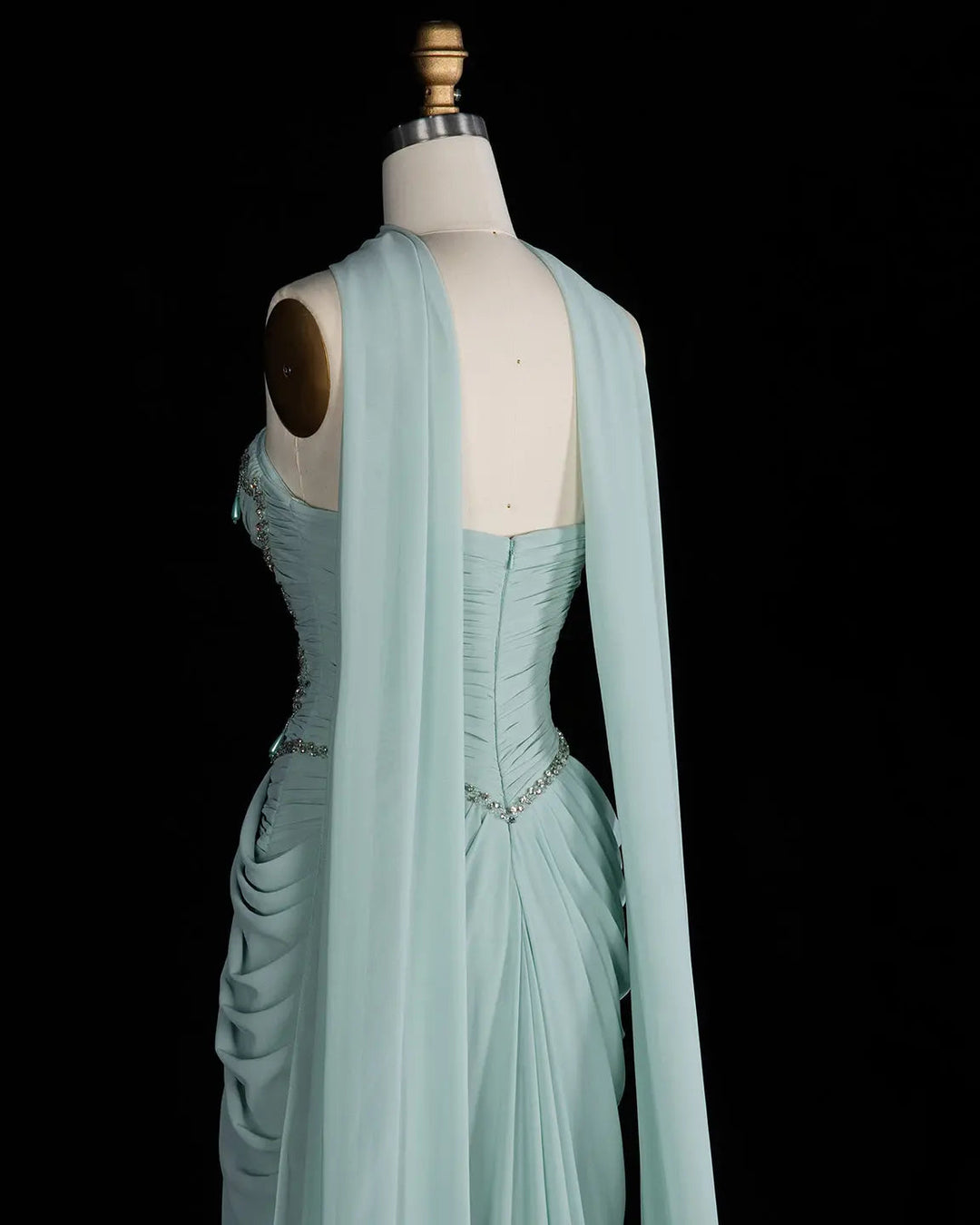Dreamy Vow SS219 Aqua beaded evening gown, additional view 02