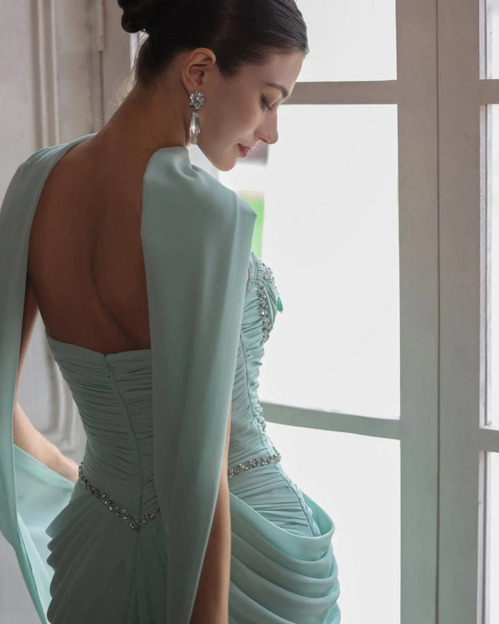 Dreamy Vow SS219 Aqua beaded evening gown, additional view 04