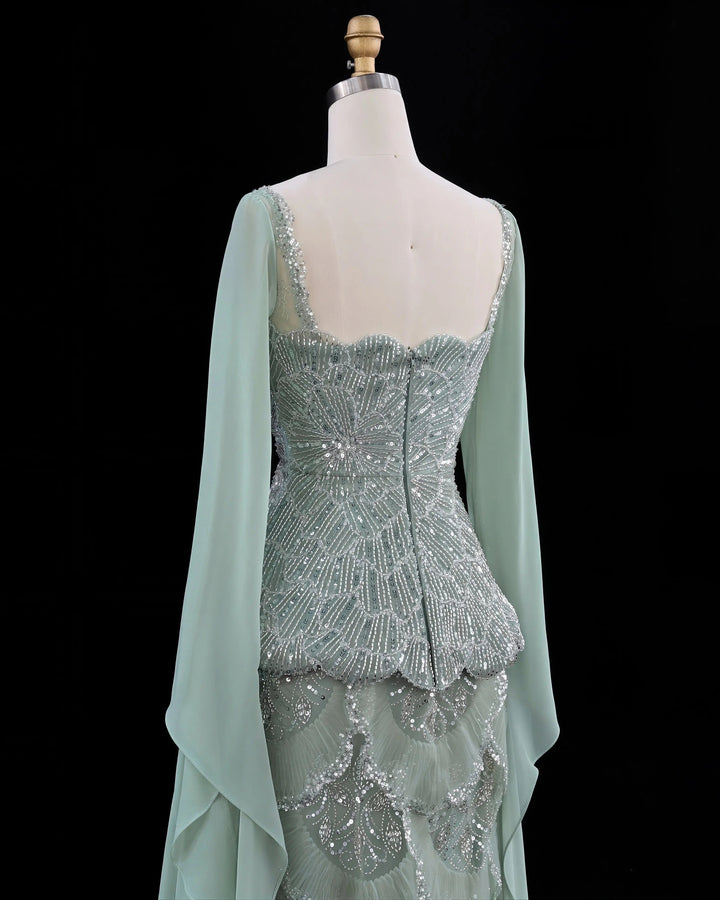 Dreamy Vow SS235 Sage Green beaded evening gown, additional view 09