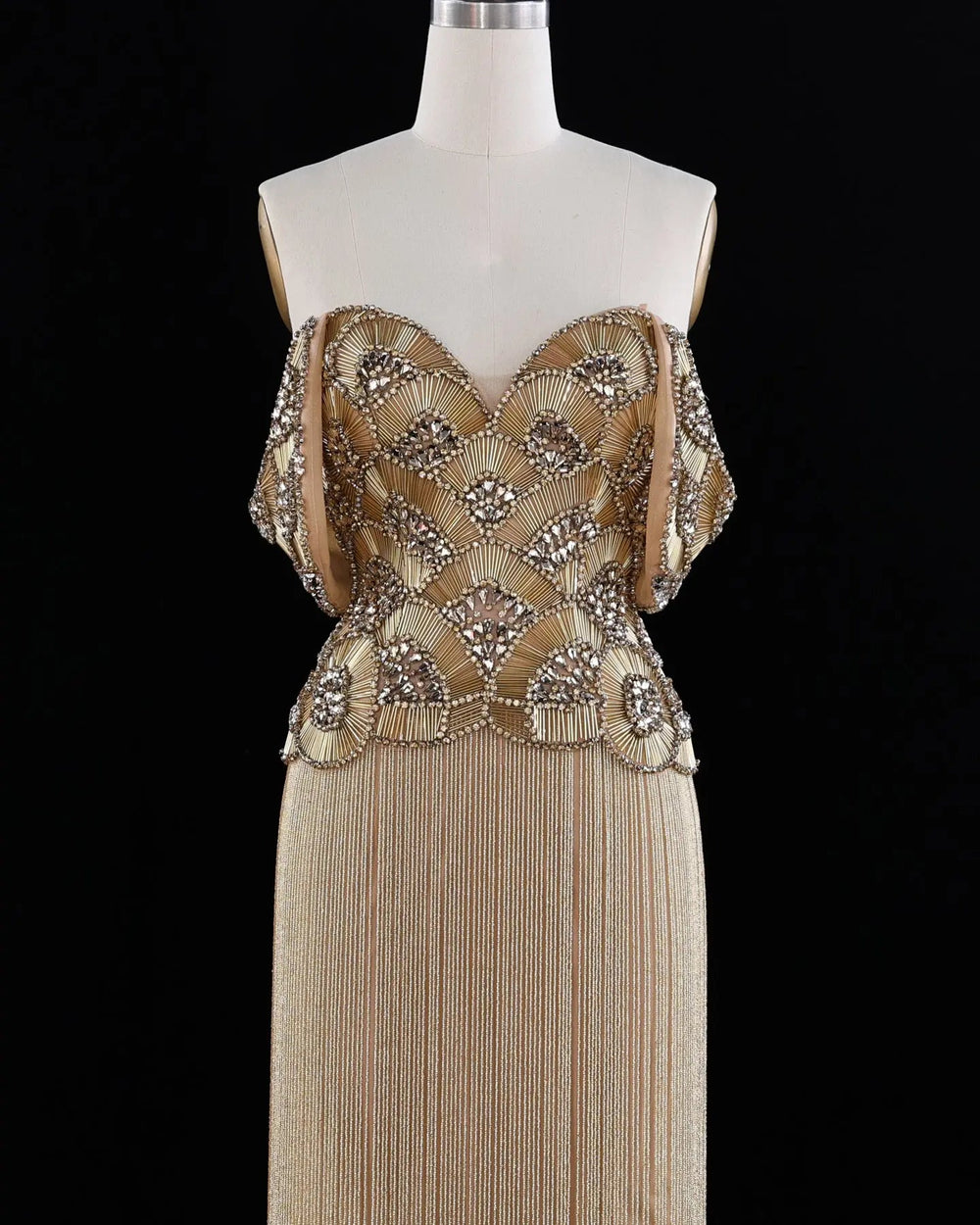 Dreamy Vow SS333 Gold beaded evening gown, additional view 01