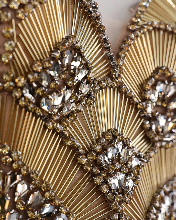 Dreamy Vow SS333 Gold beaded evening gown, additional view 03