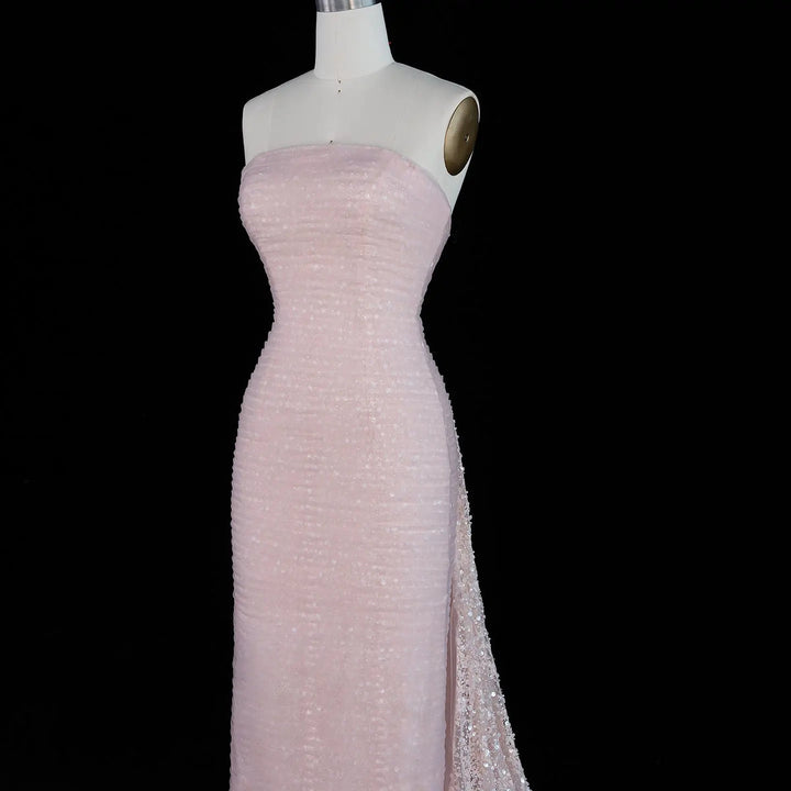 Dreamy Vow SS607 Blush Pink mermaid evening gown bodice front