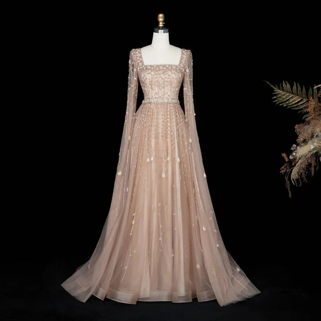 Pink Dubai Evening Dresses for Wedding Party SS494