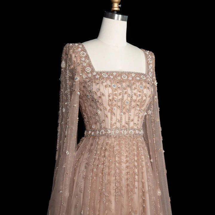 Pink Dubai Evening Dresses for Wedding Party SS494