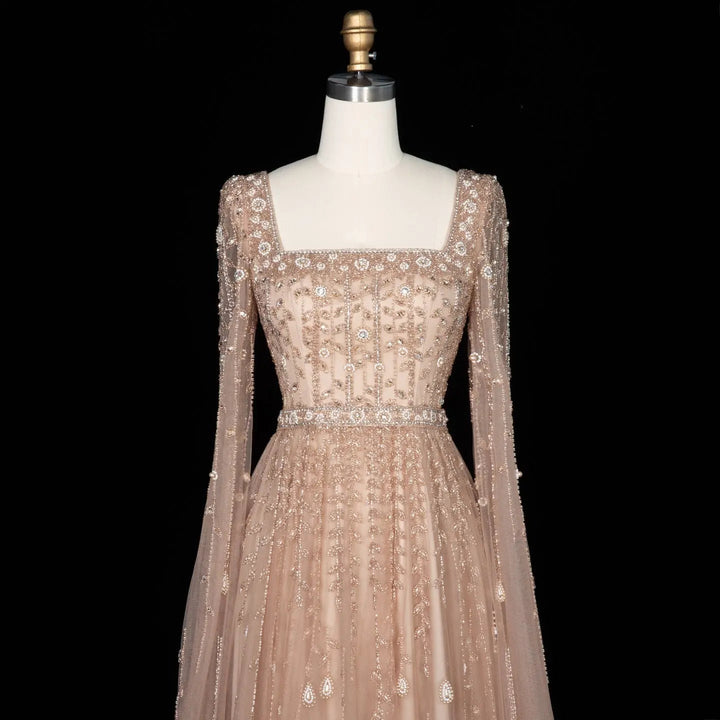 Pink Dubai Evening Dresses for Wedding Party SS494