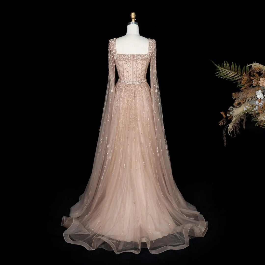 Pink Dubai Evening Dresses for Wedding Party SS494