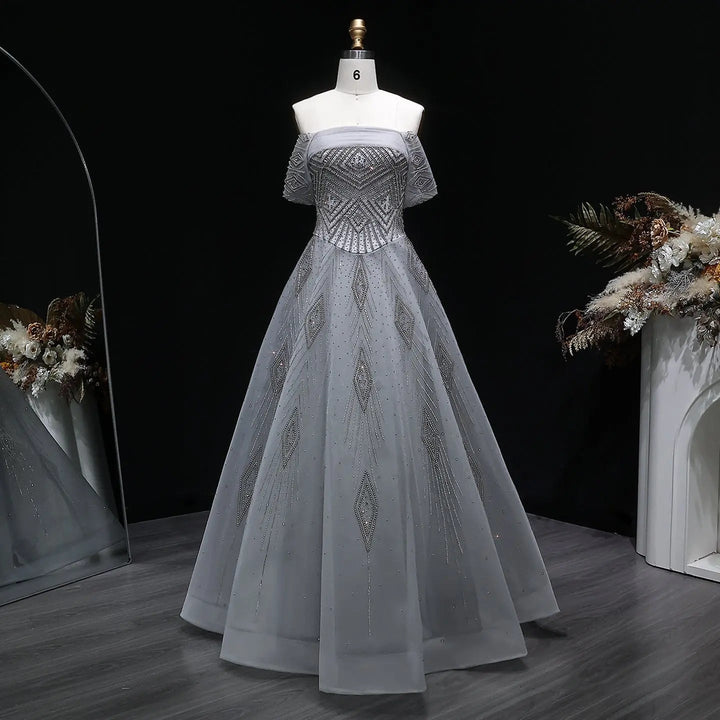 Elegant Pink Tulle Layers Evening Dress with Sparkle Beading SS324