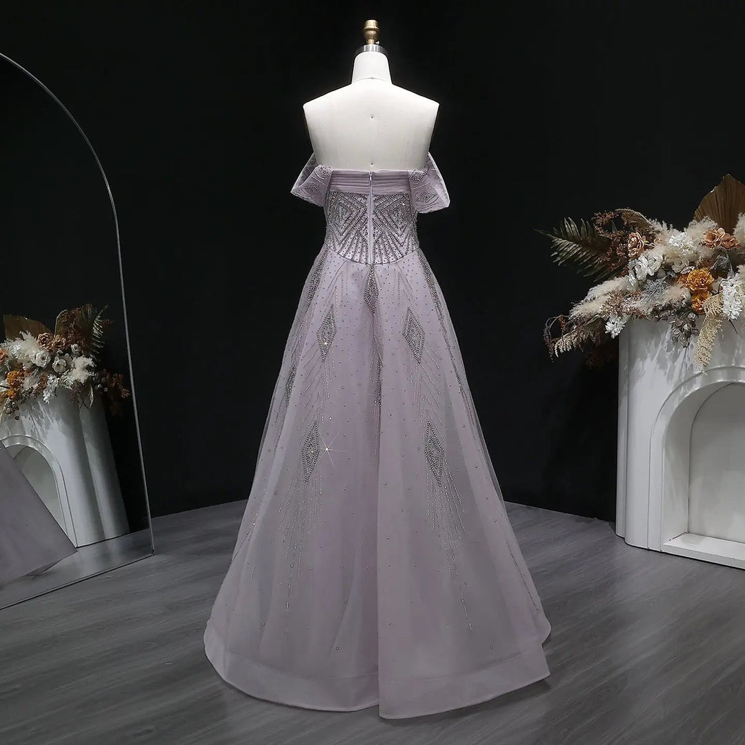 Elegant Pink Tulle Layers Evening Dress with Sparkle Beading SS324
