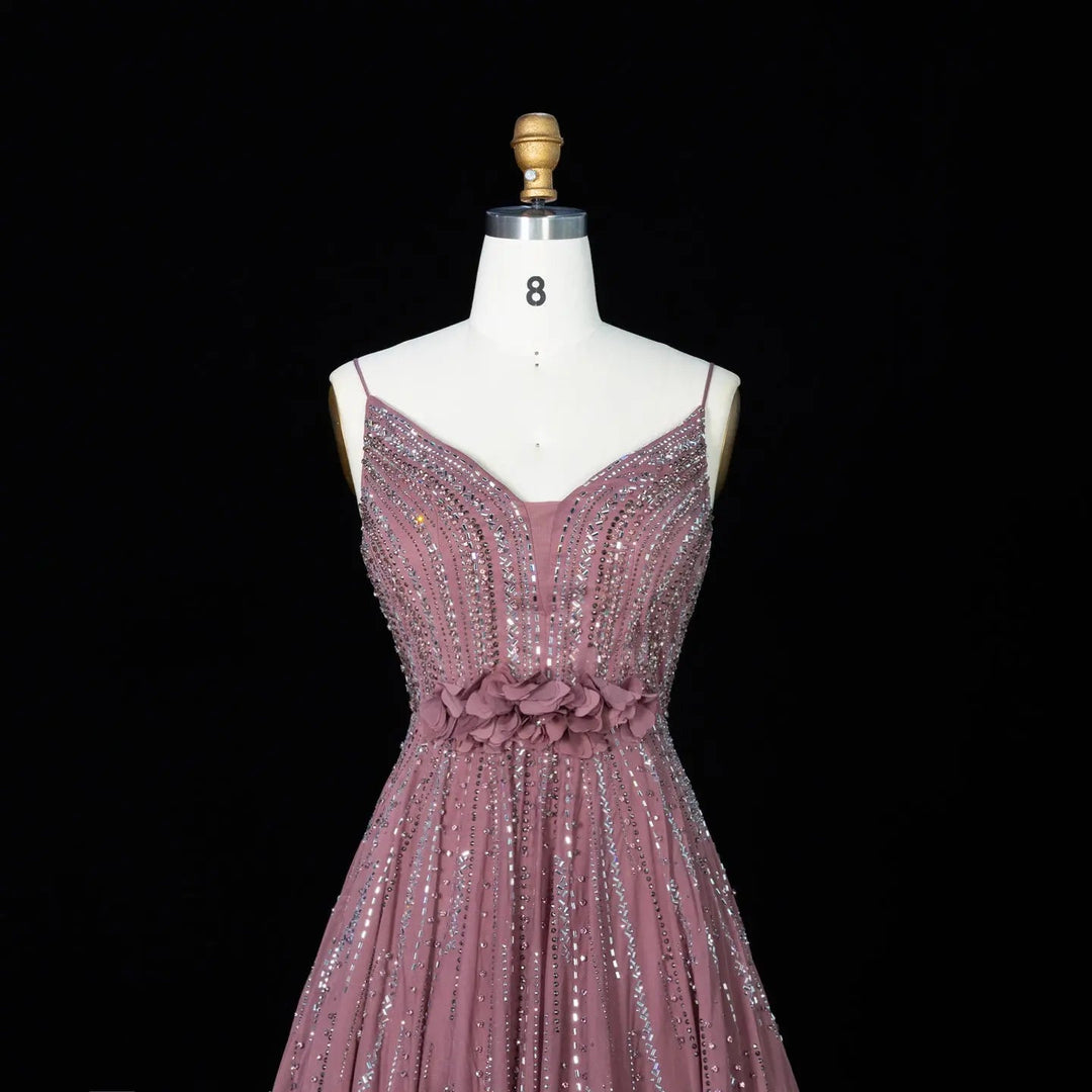 Beaded Cape Sleeve A-Line Prom Evening Dress SS052