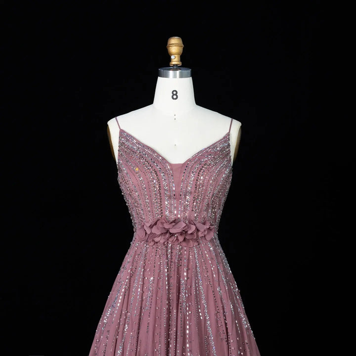 Beaded Cape Sleeve A-Line Prom Evening Dress SS052