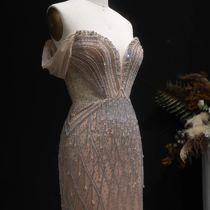 Dusty Rose Pink Evening Dress for Parties Weddings SS003