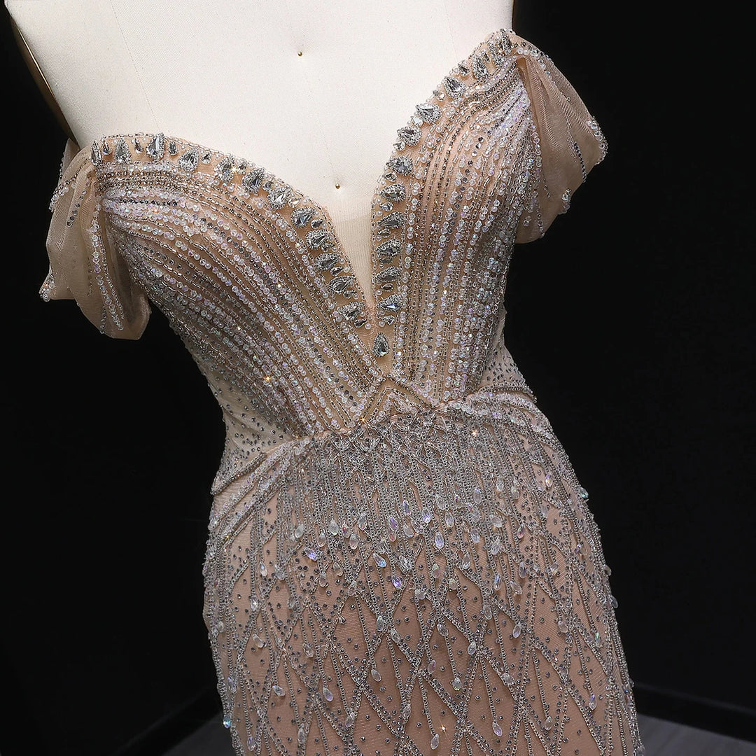 Dusty Rose Pink Evening Dress for Parties Weddings SS003