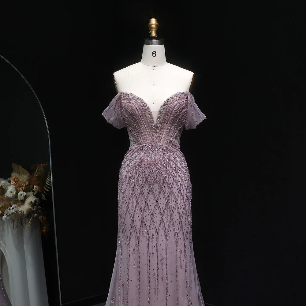 Dusty Rose Pink Evening Dress for Parties Weddings SS003
