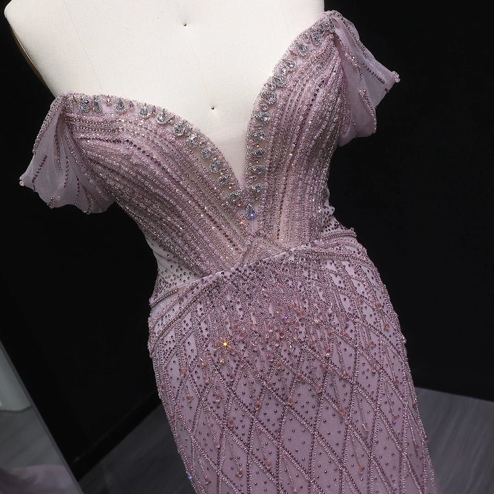 Dusty Rose Pink Evening Dress for Parties Weddings SS003