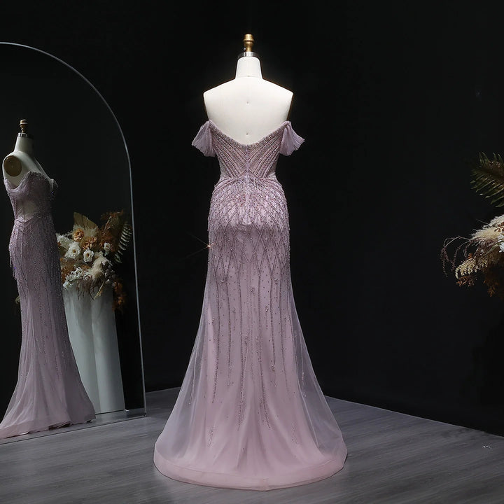 Dusty Rose Pink Evening Dress for Parties Weddings SS003