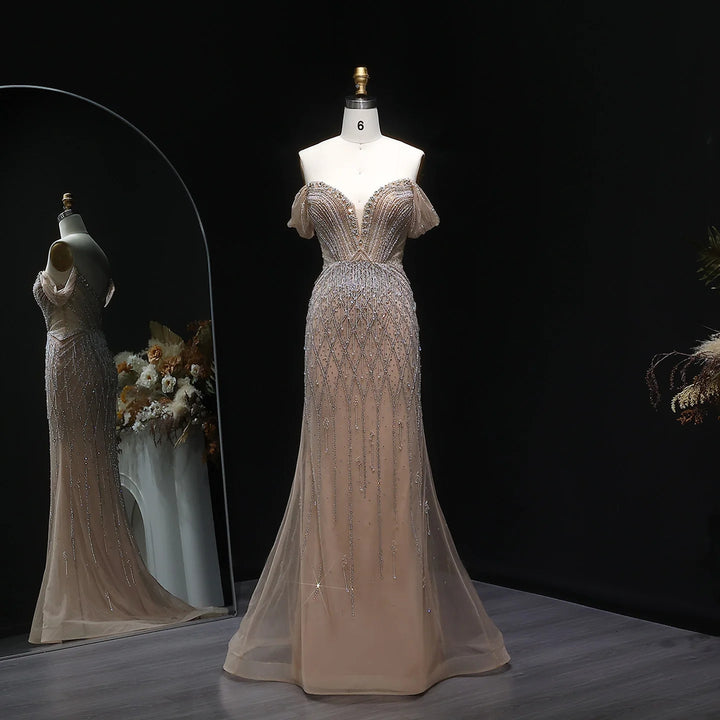 Dusty Rose Pink Evening Dress for Parties Weddings SS003