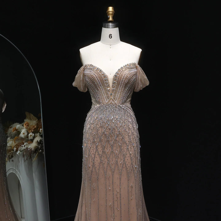 Dusty Rose Pink Evening Dress for Parties Weddings SS003