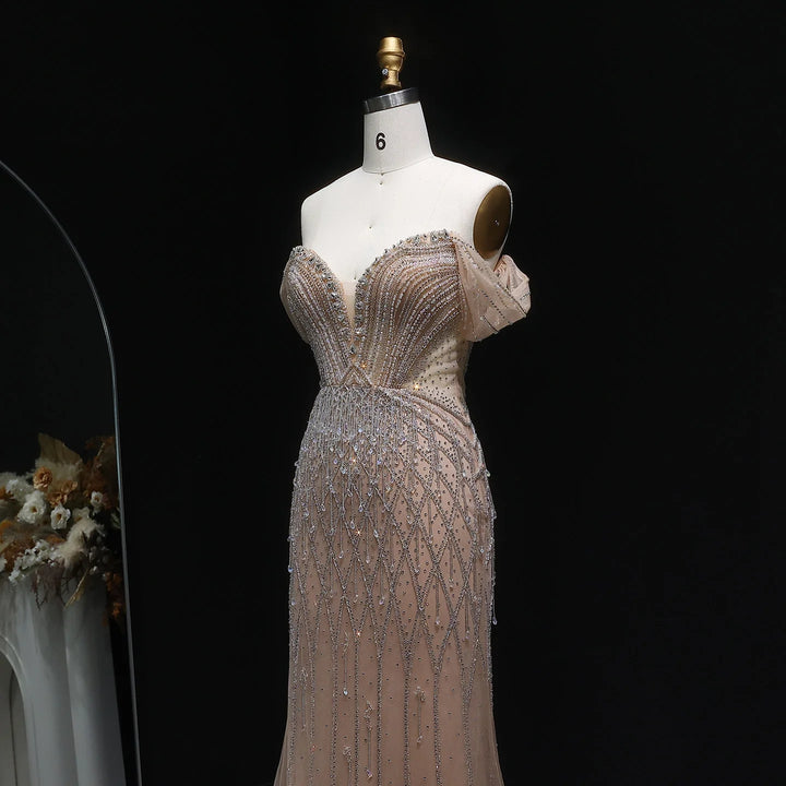 Dusty Rose Pink Evening Dress for Parties Weddings SS003