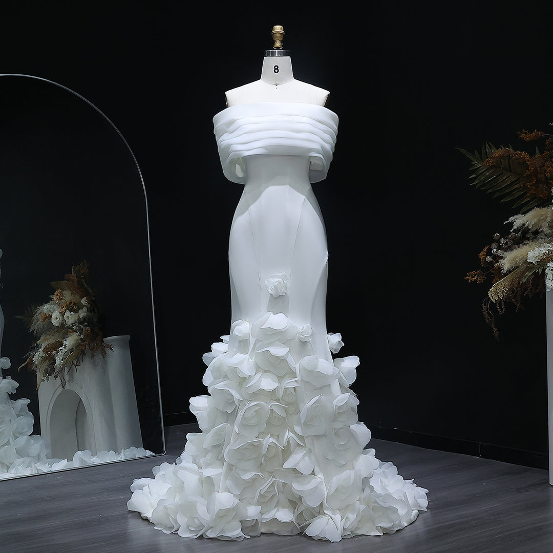 elegant off shoulder white dress off shoulder white dress White Fitted Off Shoulder Sequin Gown by Ladivine CD0203W