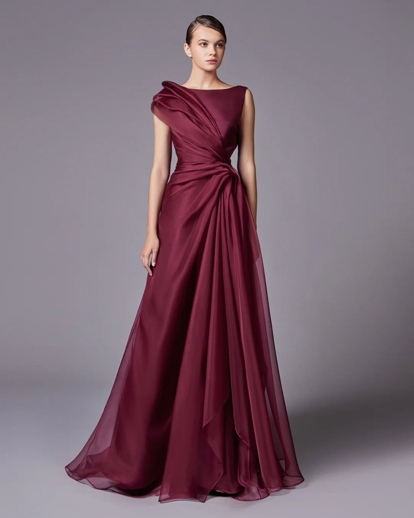 Elegant Burgundy A-Line Evening Dress SF083 Blue / 10 Elegant Burgundy A-Line Evening Dress SF083 Blue / 10