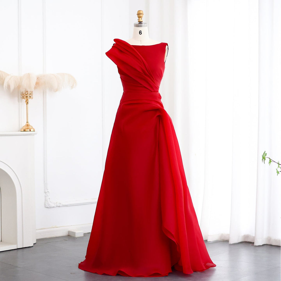 Elegant Burgundy A-Line Evening Dress SF083 DreamyVow Elegant Burgundy A-Line Evening Dress SF083 DreamyVow